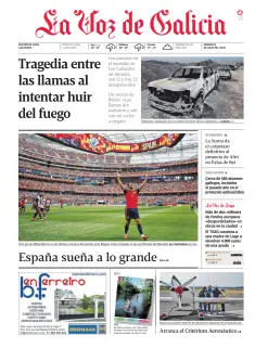 Portada de La Voz de Galicia (Lugo), 11 de julio de 2026