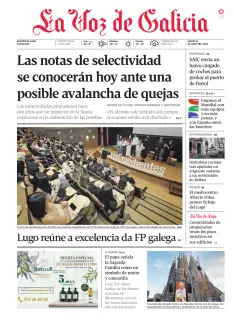Portada de La Voz de Galicia (Lugo), 11 de junio de 2026