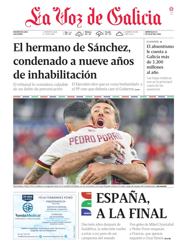 La Voz de Galicia (Lugo) — 15/07