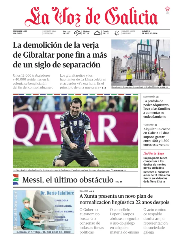 La Voz de Galicia (Lugo) — 16/07