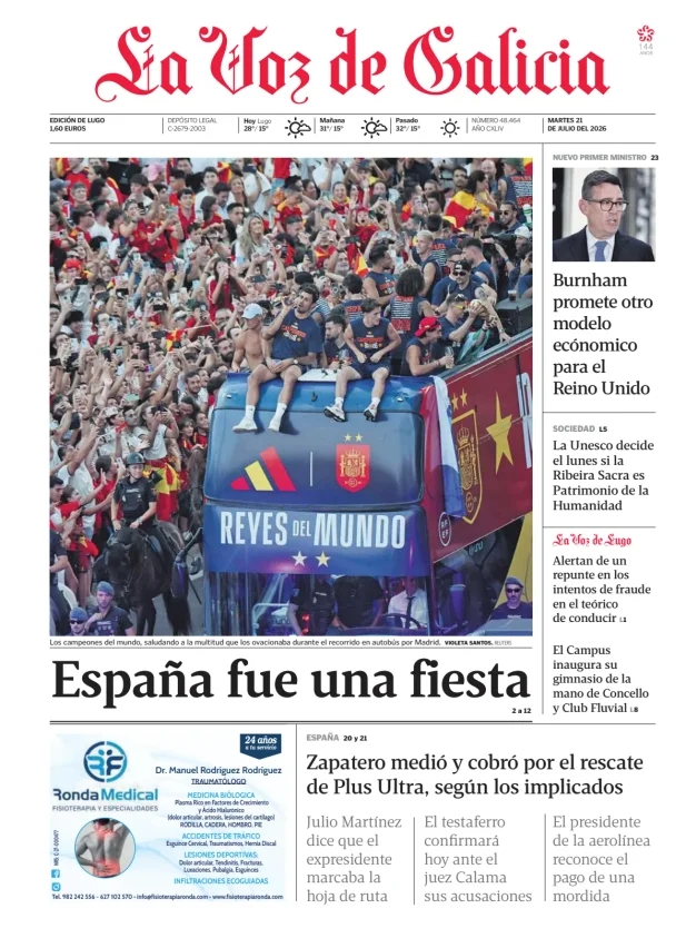 La Voz de Galicia (Lugo) — 21/07