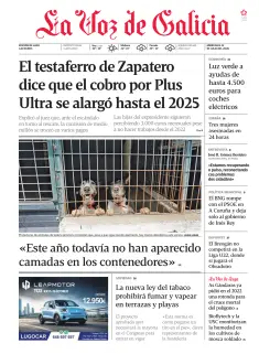 Portada de La Voz de Galicia (Lugo), 22 de julio de 2026