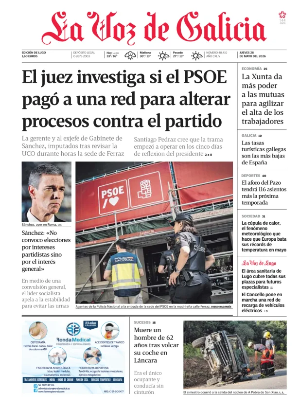 La Voz de Galicia (Lugo) — 28/05