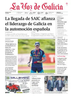Portada de La Voz de Galicia (Lugo), 3 de junio de 2026