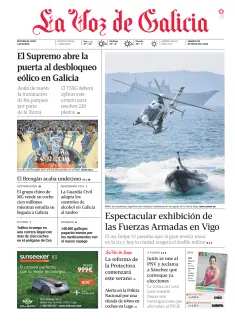 Portada de La Voz de Galicia (Lugo), 30 de mayo de 2026