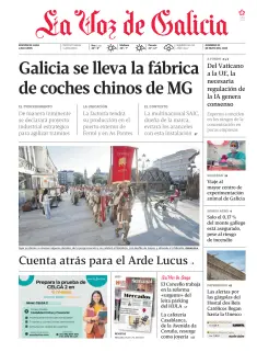 Portada de La Voz de Galicia (Lugo), 31 de mayo de 2026
