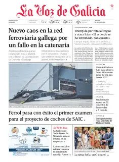 Portada de La Voz de Galicia (Lugo), 9 de julio de 2026