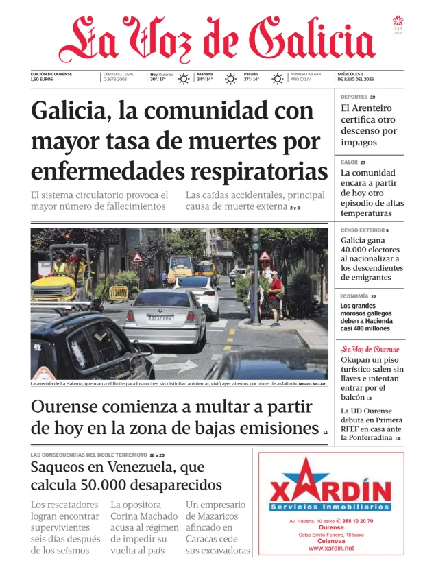 La Voz de Galicia (Ourense) — 01/07