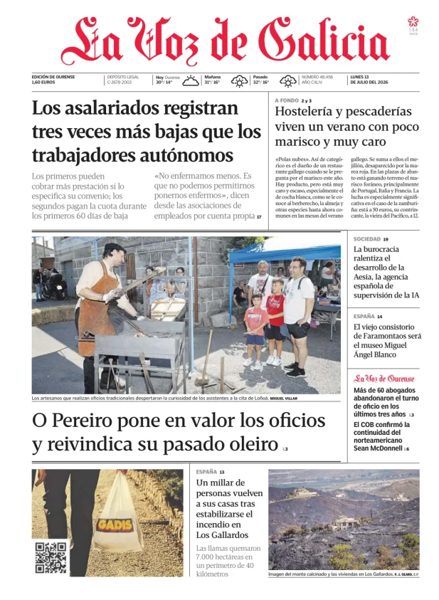 La Voz de Galicia (Ourense) — 13/07
