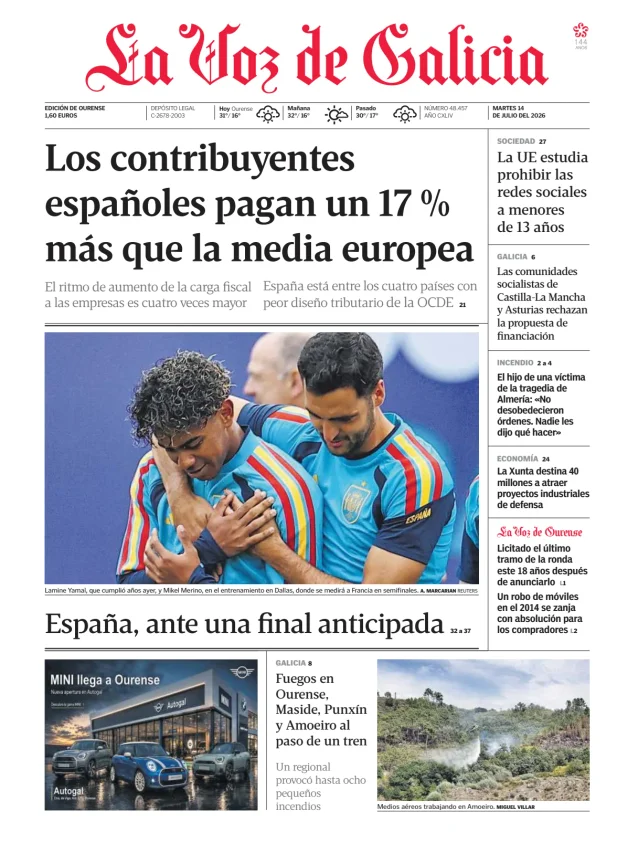 La Voz de Galicia (Ourense) — 14/07