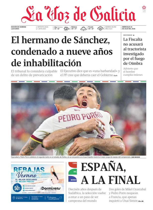 La Voz de Galicia (Ourense) — 15/07