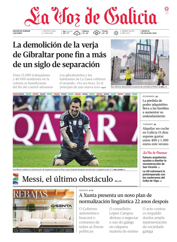 La Voz de Galicia (Ourense) — 16/07