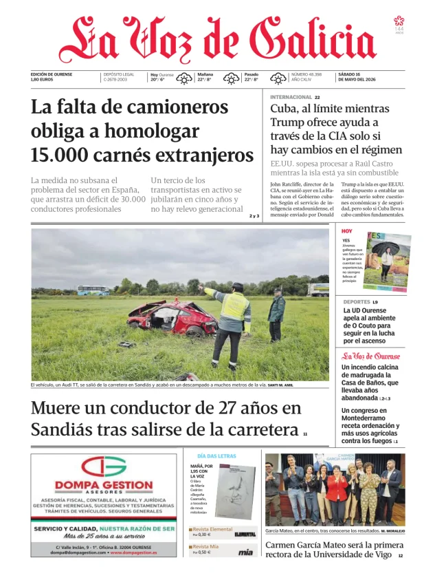 La Voz de Galicia (Ourense) — 16/05