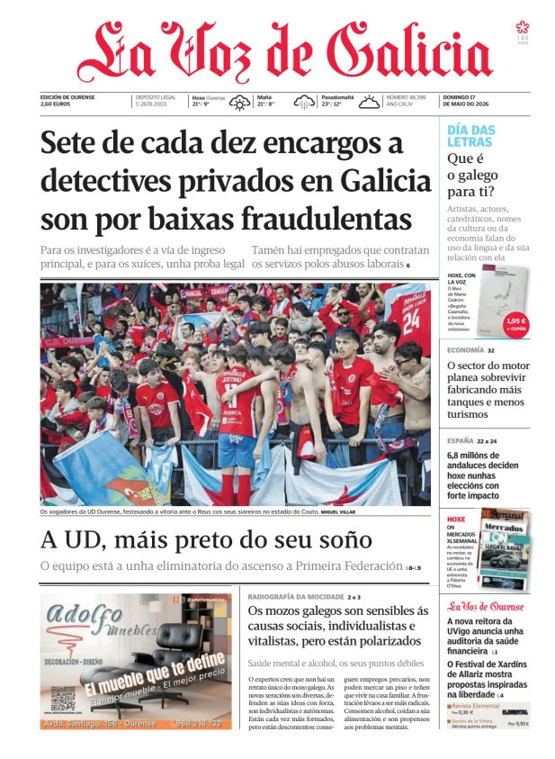La Voz de Galicia (Ourense) — 17/05