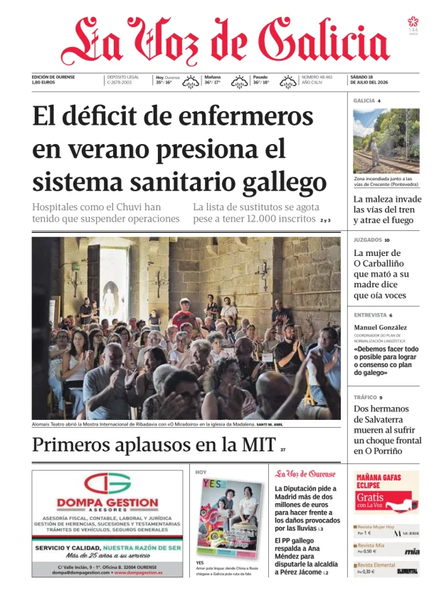 La Voz de Galicia (Ourense) — 18/07