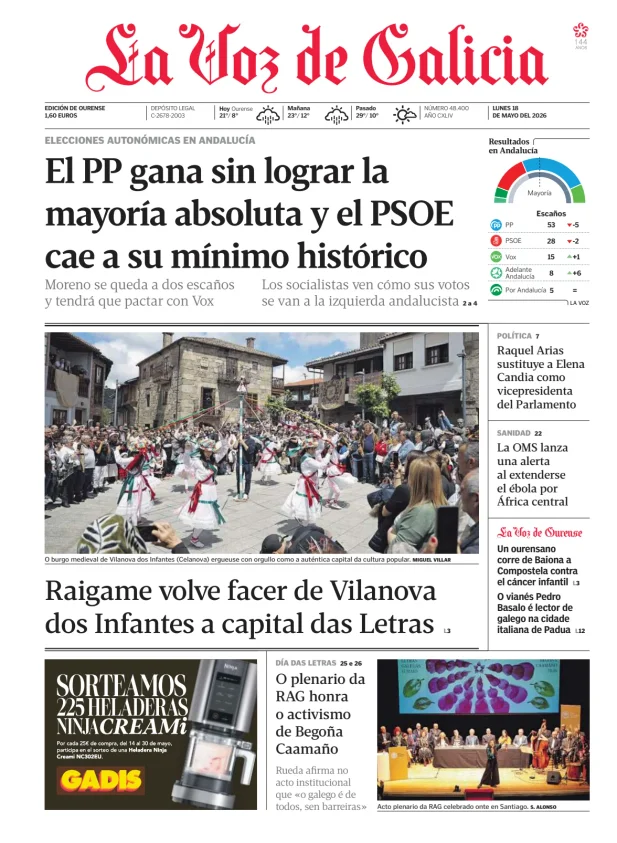 La Voz de Galicia (Ourense) — 18/05
