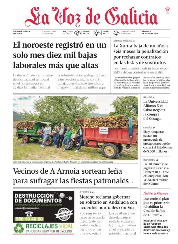 La Voz de Galicia (Ourense) — 19/05