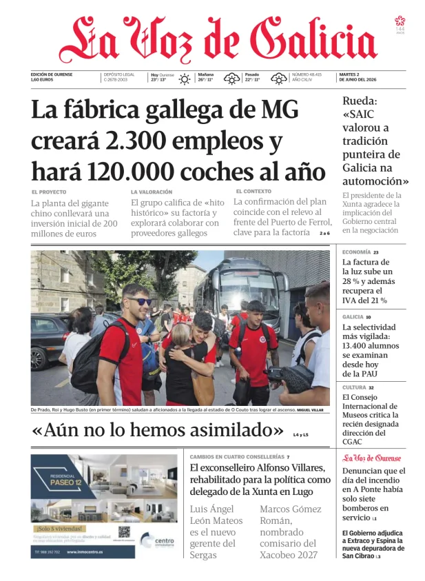 La Voz de Galicia (Ourense) — 02/06
