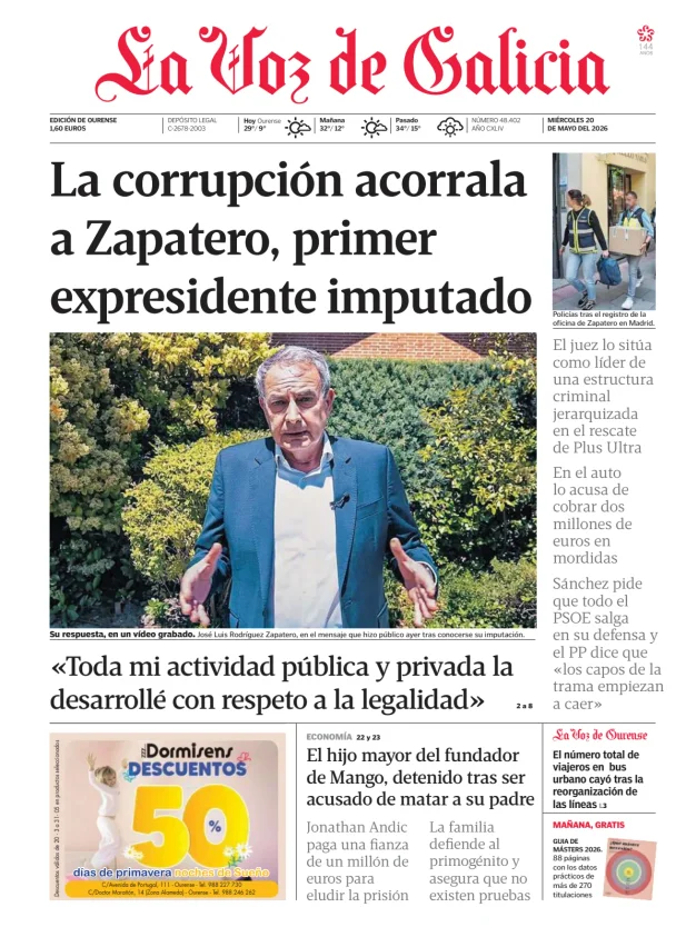 La Voz de Galicia (Ourense) — 20/05