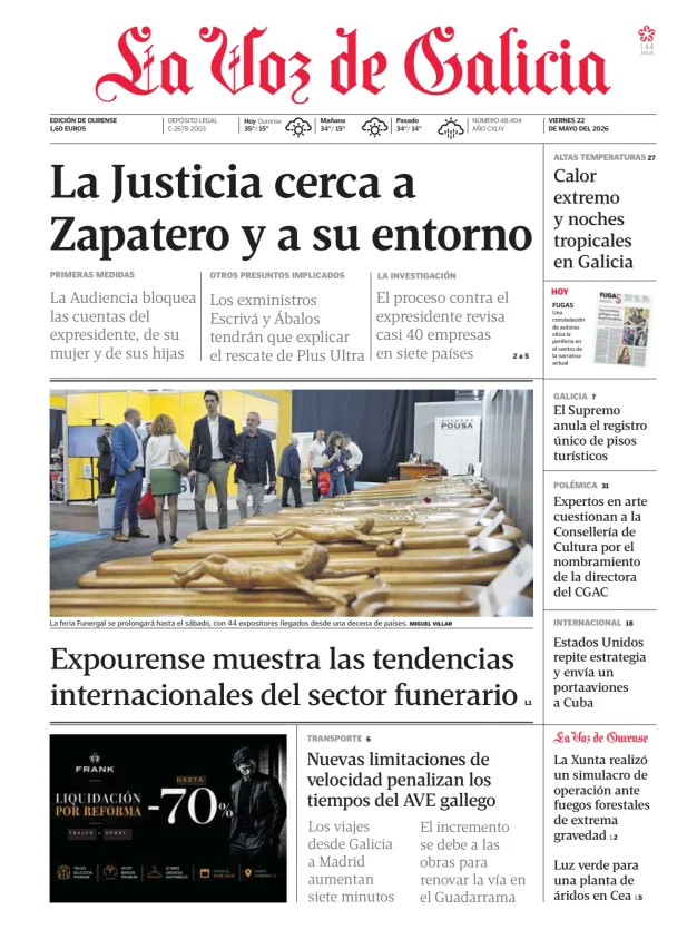 La Voz de Galicia (Ourense) — 22/05