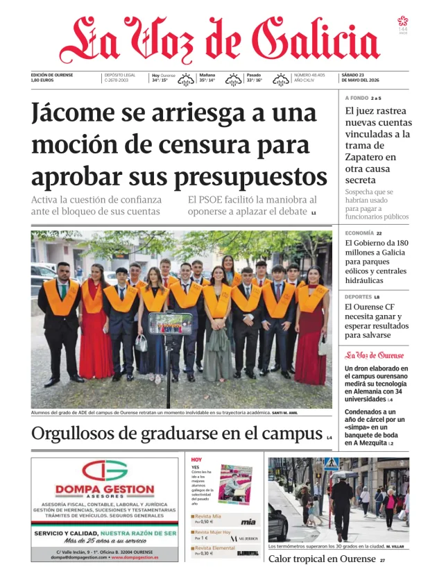 La Voz de Galicia (Ourense) — 23/05