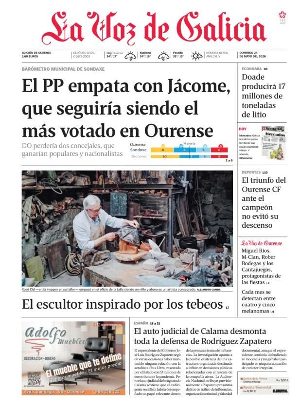 La Voz de Galicia (Ourense) — 24/05