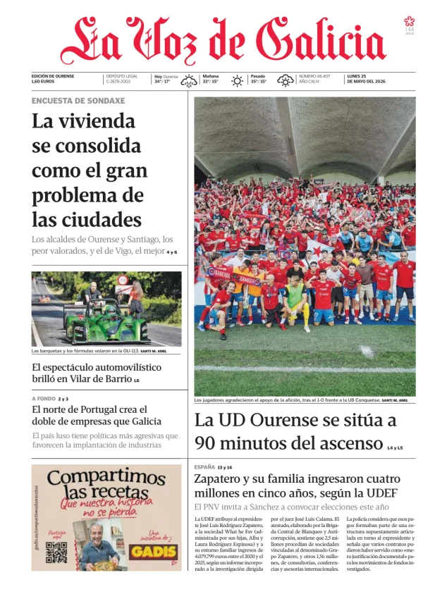 La Voz de Galicia (Ourense) — 25/05