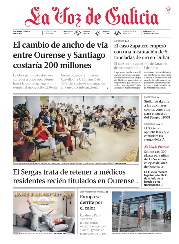 La Voz de Galicia (Ourense) — 27/05