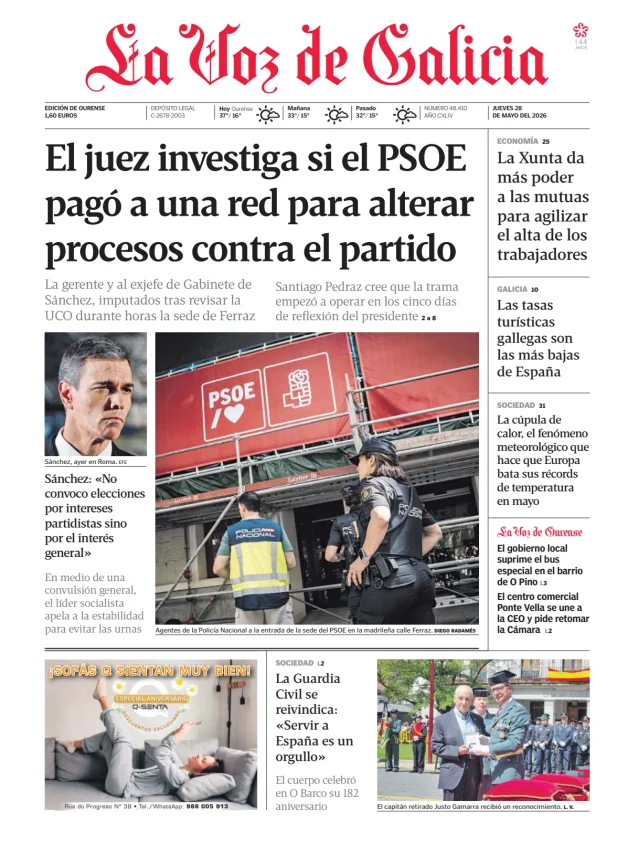 La Voz de Galicia (Ourense) — 28/05
