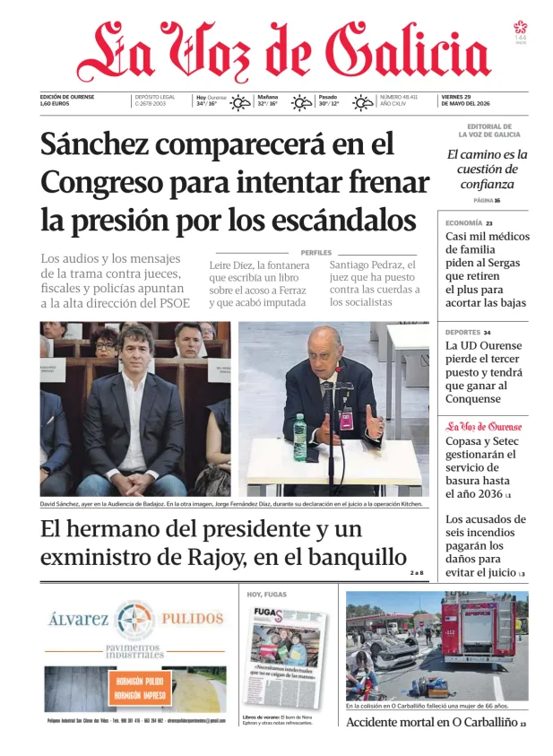 La Voz de Galicia (Ourense) — 29/05