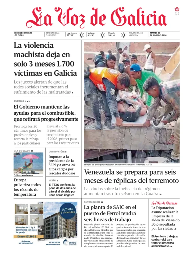La Voz de Galicia (Ourense) — 30/06