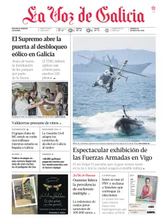 Portada de La Voz de Galicia (Ourense), 30 de mayo de 2026