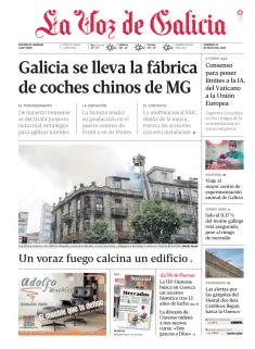 Portada de La Voz de Galicia (Ourense), 31 de mayo de 2026