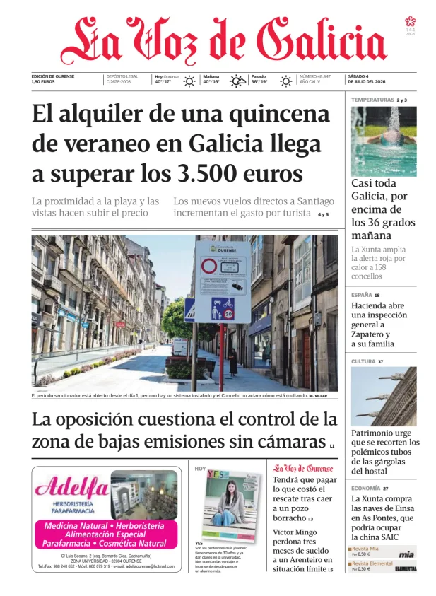 La Voz de Galicia (Ourense) — 04/07