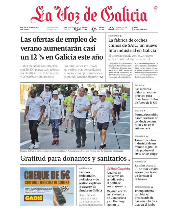 La Voz de Galicia (Pontevedra) — 01/06
