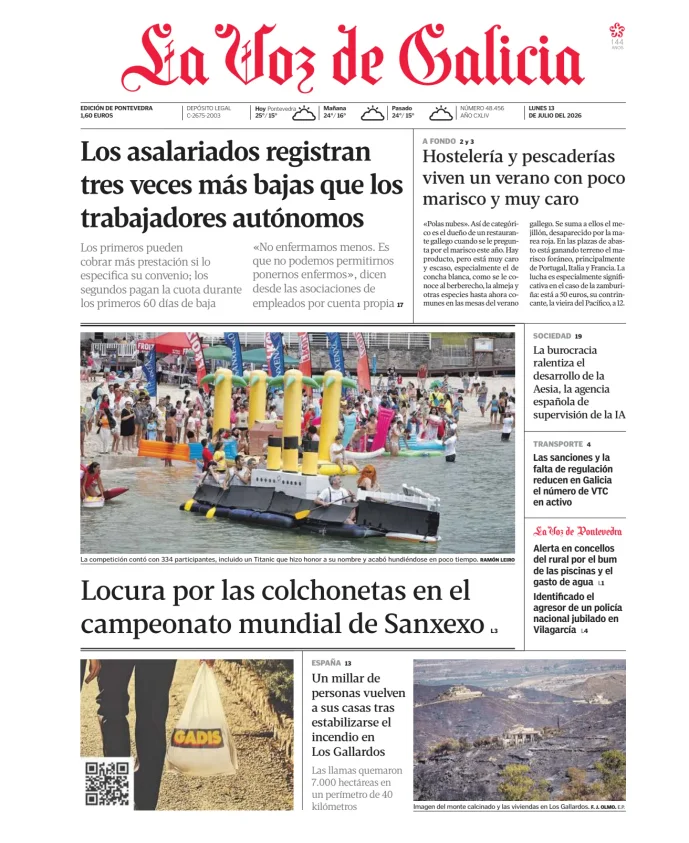 La Voz de Galicia (Pontevedra) — 13/07