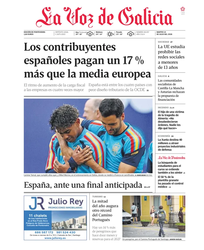 La Voz de Galicia (Pontevedra) — 14/07