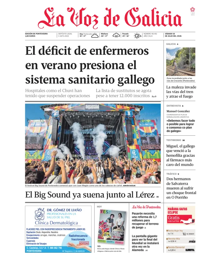 La Voz de Galicia (Pontevedra) — 18/07
