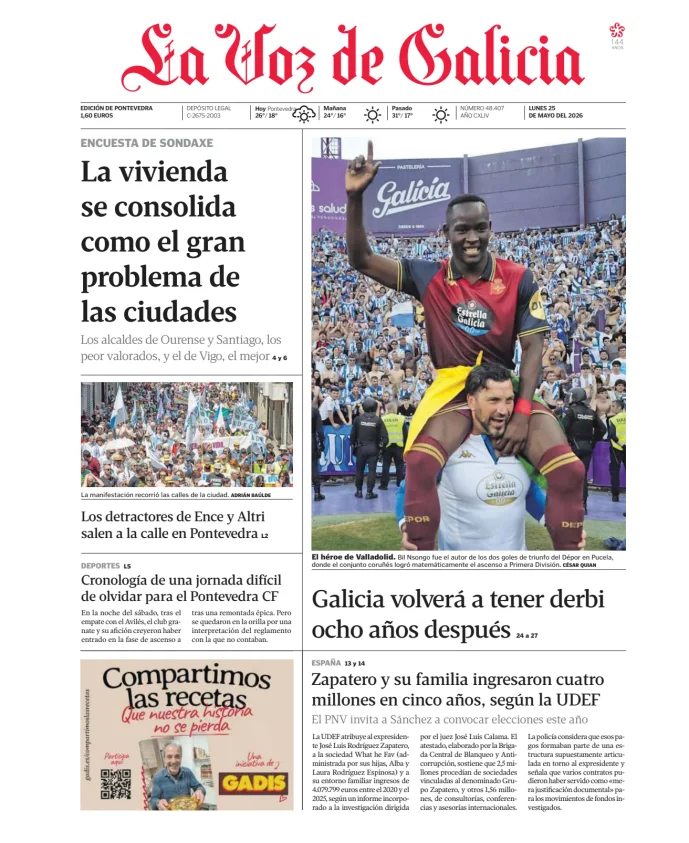 La Voz de Galicia (Pontevedra) — 25/05