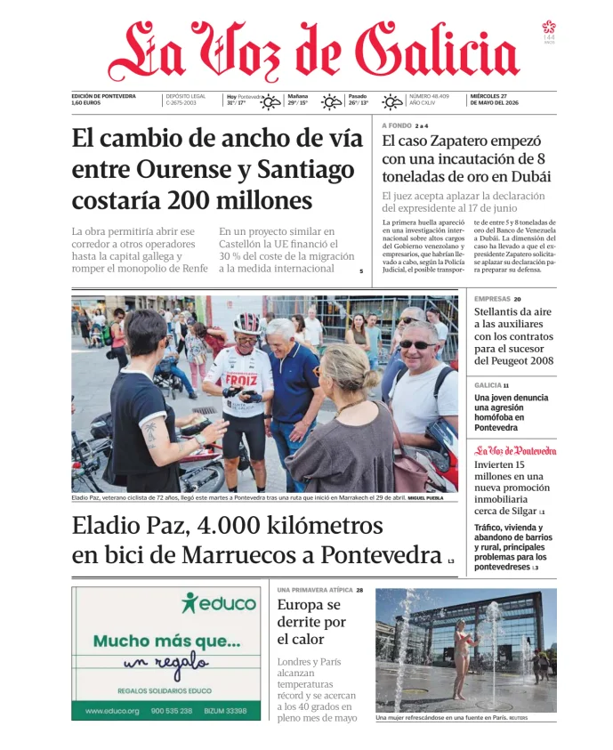 La Voz de Galicia (Pontevedra) — 27/05