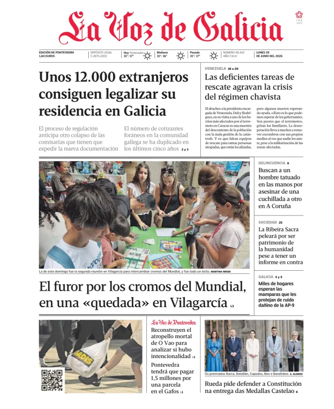La Voz de Galicia (Pontevedra) — 29/06