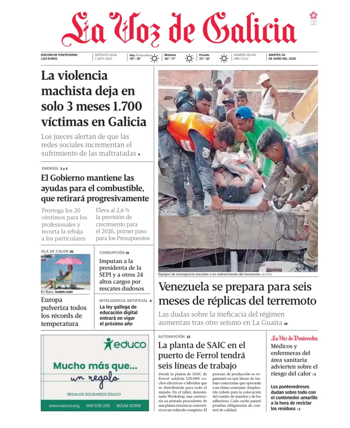 La Voz de Galicia (Pontevedra) — 30/06