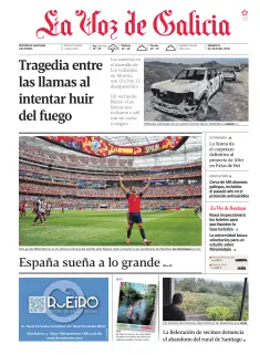 Portada de La Voz de Galicia (Santiago), 11 de julio de 2026