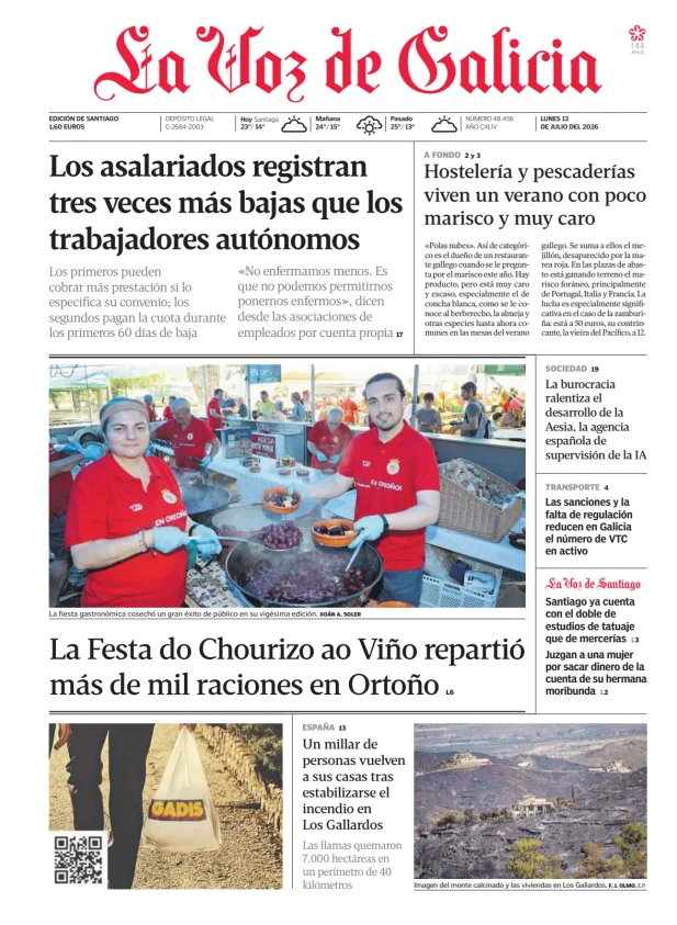 La Voz de Galicia (Santiago) — 13/07