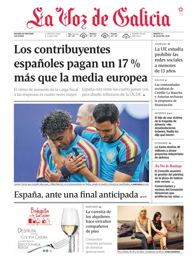 La Voz de Galicia (Santiago) — 14/07