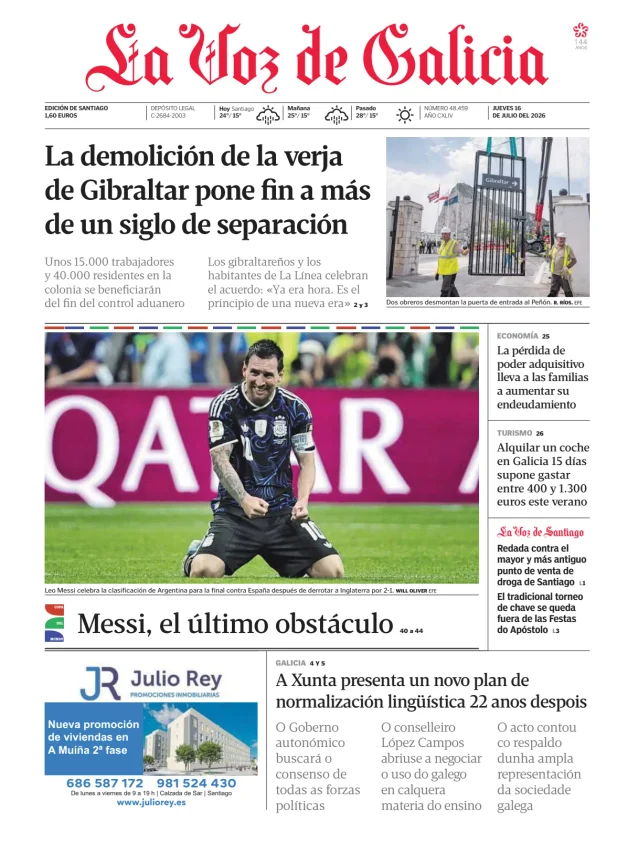 La Voz de Galicia (Santiago) — 16/07