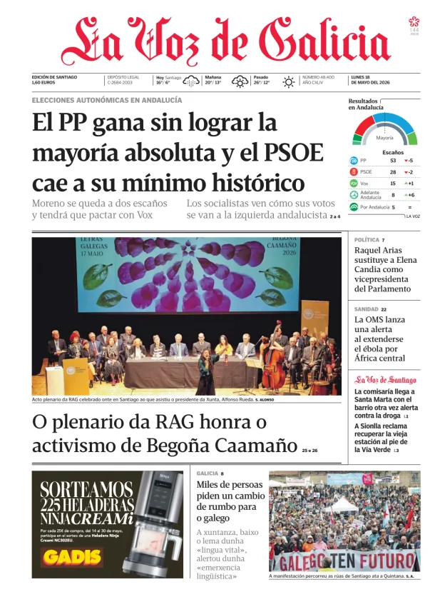 La Voz de Galicia (Santiago) — 18/05