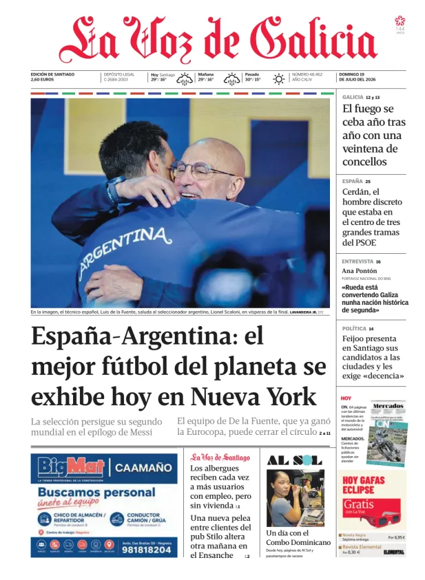 La Voz de Galicia (Santiago) — 19/07