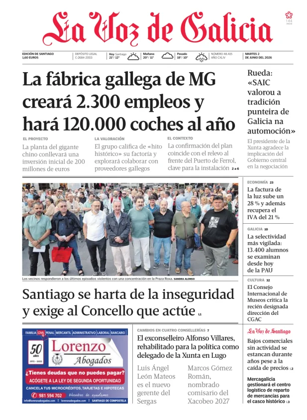 La Voz de Galicia (Santiago) — 02/06