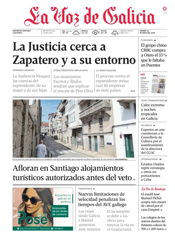 La Voz de Galicia (Santiago) — 22/05